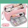 2024 Large Capacity Canvas Pencil Case For Students With Multiple Colors And Compartments