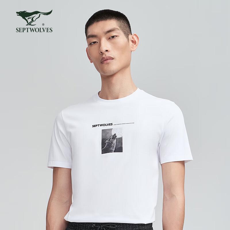 SEPTWOLVES Men's Casual Short-Sleeve T-Shirt