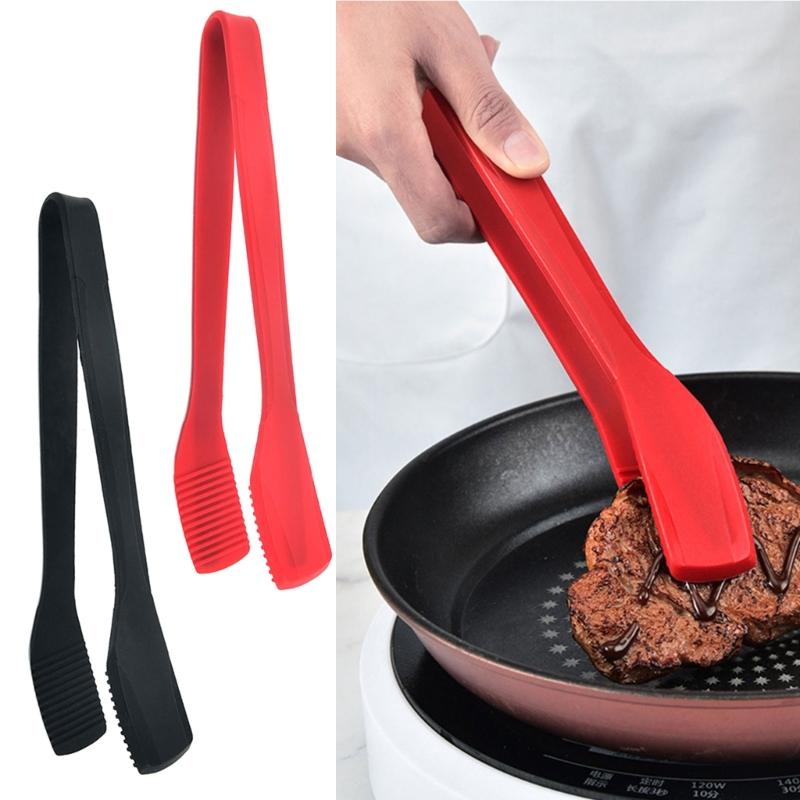 Durable Kitchen Tongs Heat Resistant Nonstick Design Food Clip Silicone Barbecue Clamp Multipurpose For Easy Cleaning
