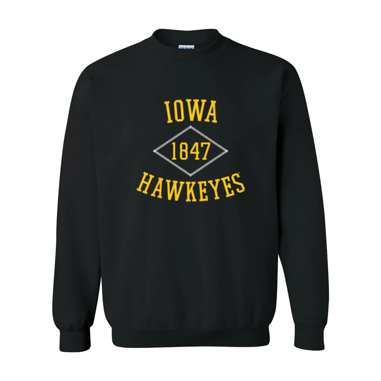 Iowa Hawkeyes Stitch Arch Team Color Crewneck Sweatshirt - Black 4XL