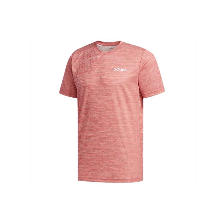Adidas T Shirts Men s Pink Crew Neck Moderate Straight Fit FL0328- J/M