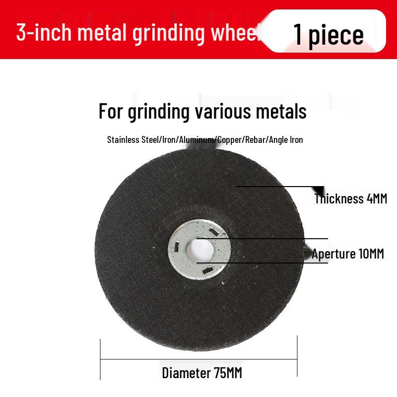 Mini 3" Lithium Battery Angle Grinder with 75mm Cutting Disc for Wood, Stone, and Metal.
