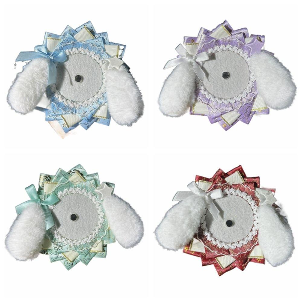 Handmade Itabag Badge Holder Ribbon Lace Badge Rosette Base Tray Lolita Badges Holder  Teen Girls