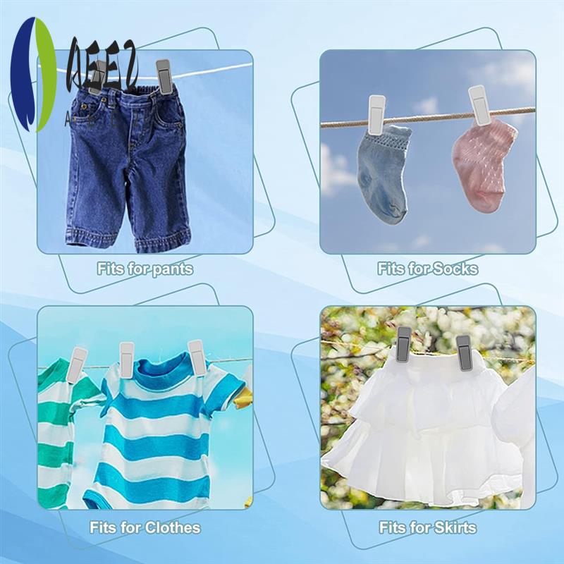 

AEE2-Plastic Hanger Clips For Baby Clothes, Strong Plastic Clips For Hangers, Multi-Purpose Hanger Clips For Velvet Hangers Dura белый
