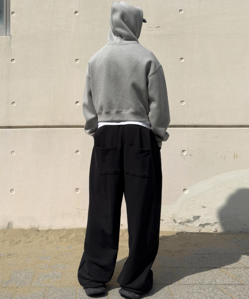 ATTENTIONROW Edition 10. Rope Wide Stopper Training Pants (Black)