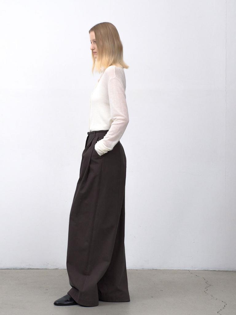 ATELIER NAIN Belted Two Tuck Wide Pants S(Pt-5722)