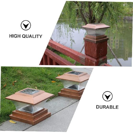 Solar Powered Garden Light Pillar Light Outdoor Decorative Lamp for Courtyard