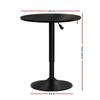 Bar Tables Artiss Bar Table Kitchen Tables Swivel Round Metal Black