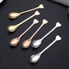6PCS Love Handle Mini Tea Spoon Household Coffee Spoon New Dessert Spoon  Bar Accessories