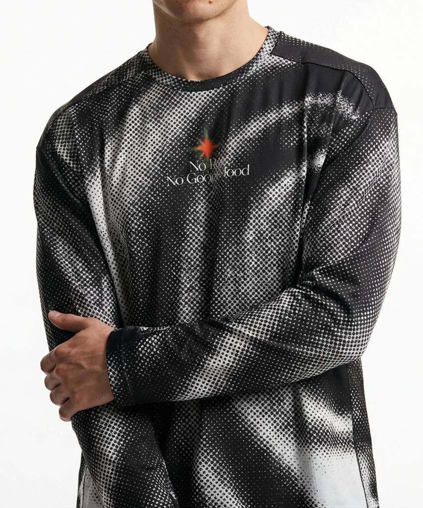 Beoteunseoul Illusion Dot Spiral Tech Oversized Long Sleeve (Black)
