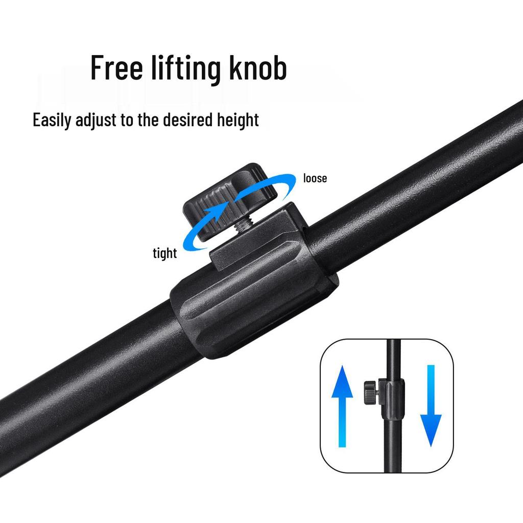 Adjustable Metal Desktop Microphone Stand with Weighted Round Base for Conference, Broadcast & Performance