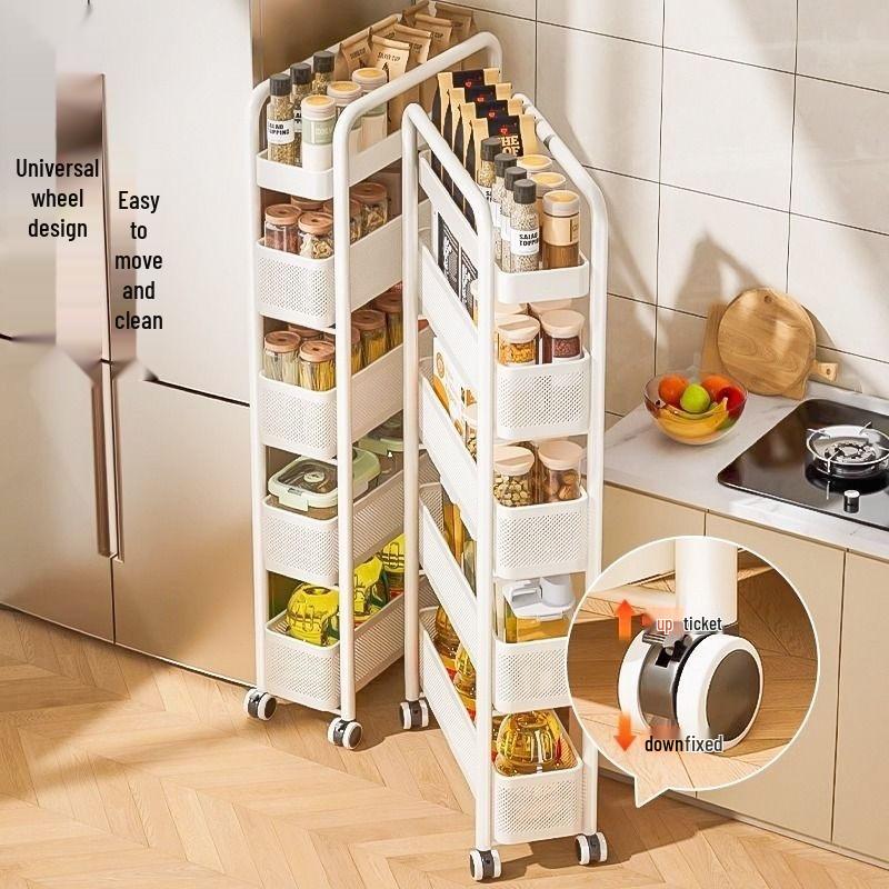 Compact Multi-layer Storage Rack for Kitchen and Bathroom