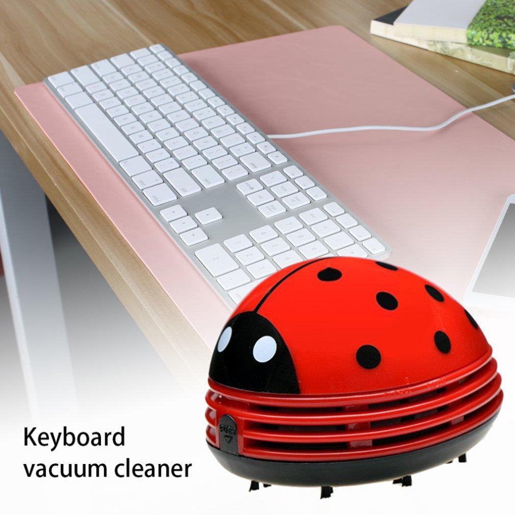 Mini Cute Ladybug Desktop Vacuum Cleaner Dust Collector Cleaning Brush Keyboard Cleaner for Home Office Table Dropshipping Hot