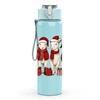 1PC Three Santa Reindeer Cartoon 750ml Color Plastic Sports Water Bottle Leakproof Flip Straw Lid Suitable for Sports Office Home Use