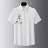 Abstract Ink Splash Short-sleeve Shirt, Trendy Casual Wear for Everyday Use.