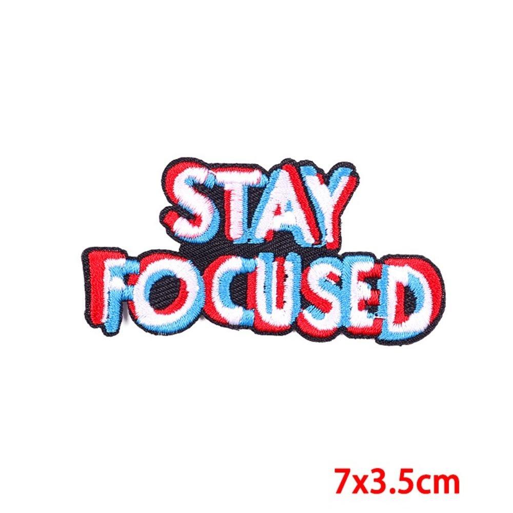 Iron on DIY Clothes Badges 90 s Cartoon Patch Hot Clothing Patches  Cloth STAY FOCUSED