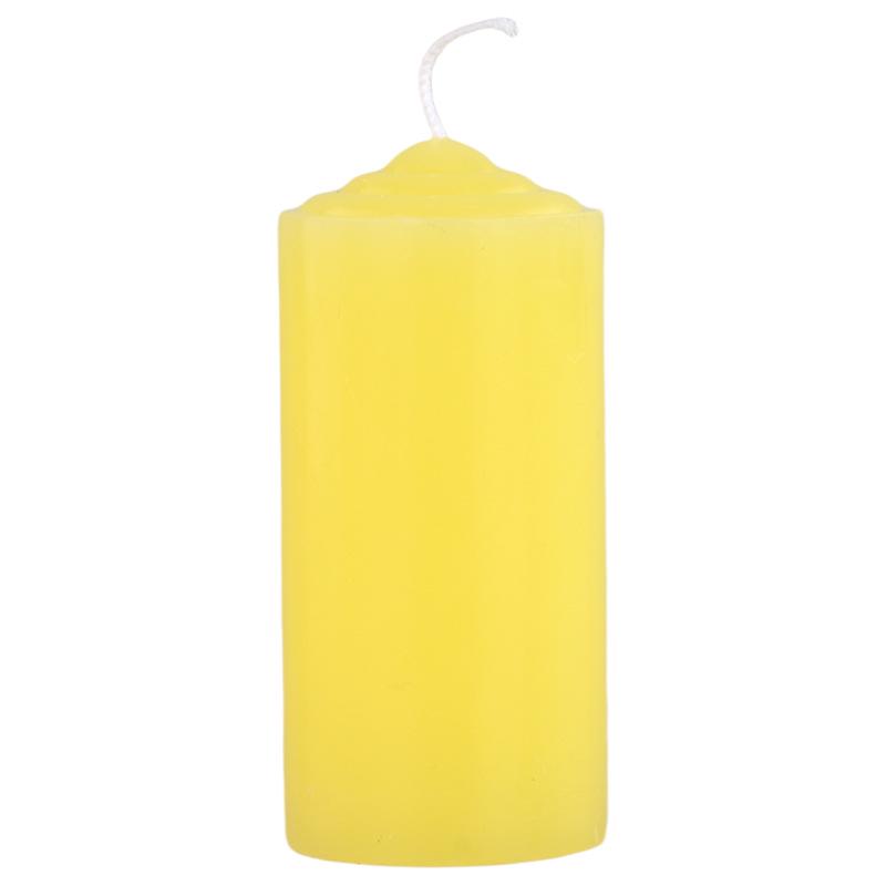 Colorful Macaron Short Cylindrical Black & Purple Unscented Candle for Home & Event Decor