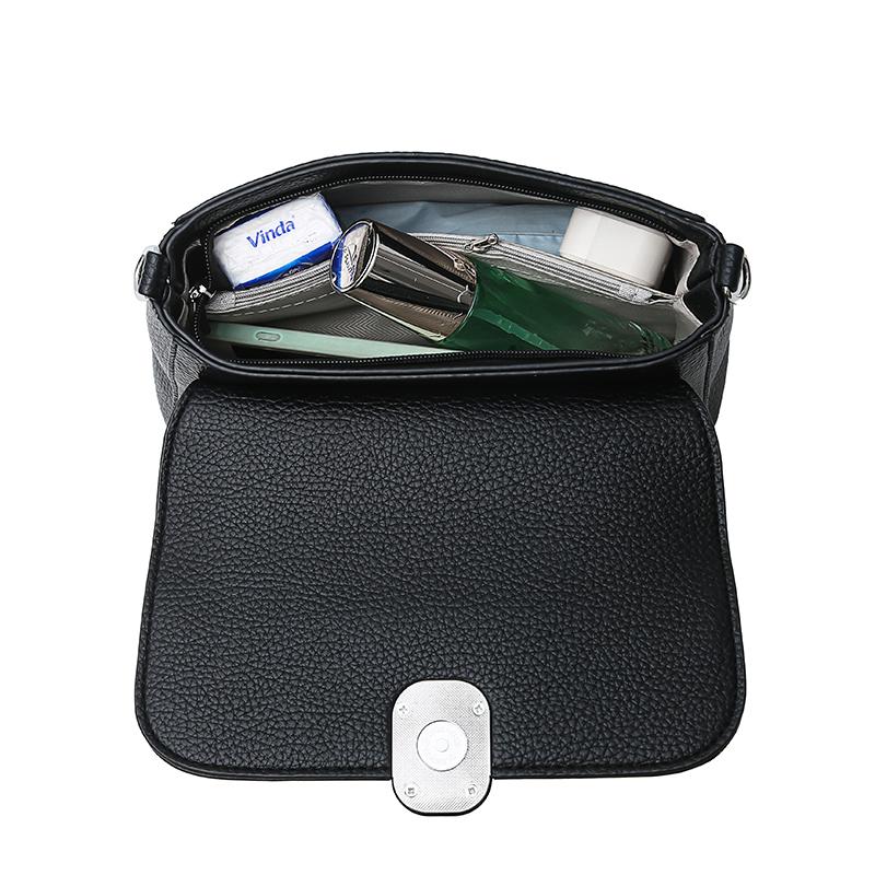 Sac Bandoulière en Cuir Souple pour Femmes Sac à Épaule Aisselle Grande Capacité Commuter Petit Sac Carré