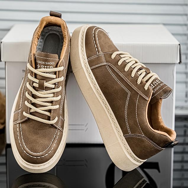 

Мужские осенние весенние новые спортивные повседневные туфли тренд все сочетающиеся туфли дизайн старшие кеды мужские балетки M684 44 коричневый