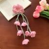 Beautiful Tulips Floral Floral Scrunchie With Dangling Ribbon Ethereal Design Hair Accessory Le Muguet Hair Tie Hair Styling