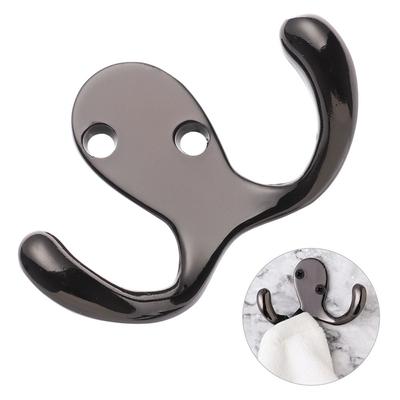 Door Sundries Metal Clothes Hanger Polished Wall Hook Double Hooks