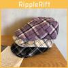 Pattern Fashion Checkered Women Casual Duckbill Cap For Summer Autumn And