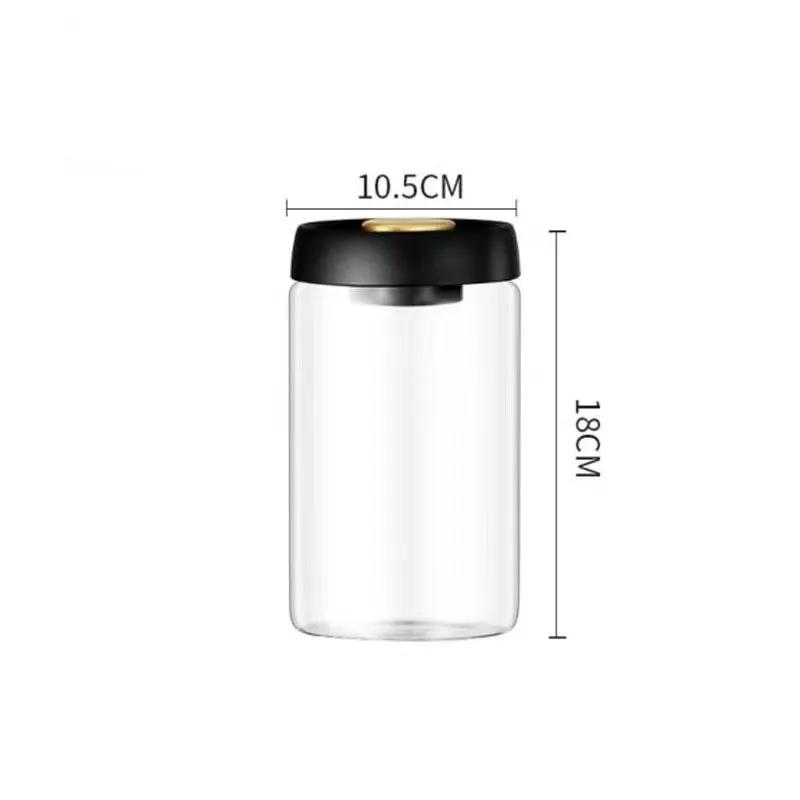 Household coffee bean storage jar Manual Vacuum Moisture Proproof Storage Jar Bottle Kitchen High Borosilicate Glass Tea Jar sea shipping lyp011