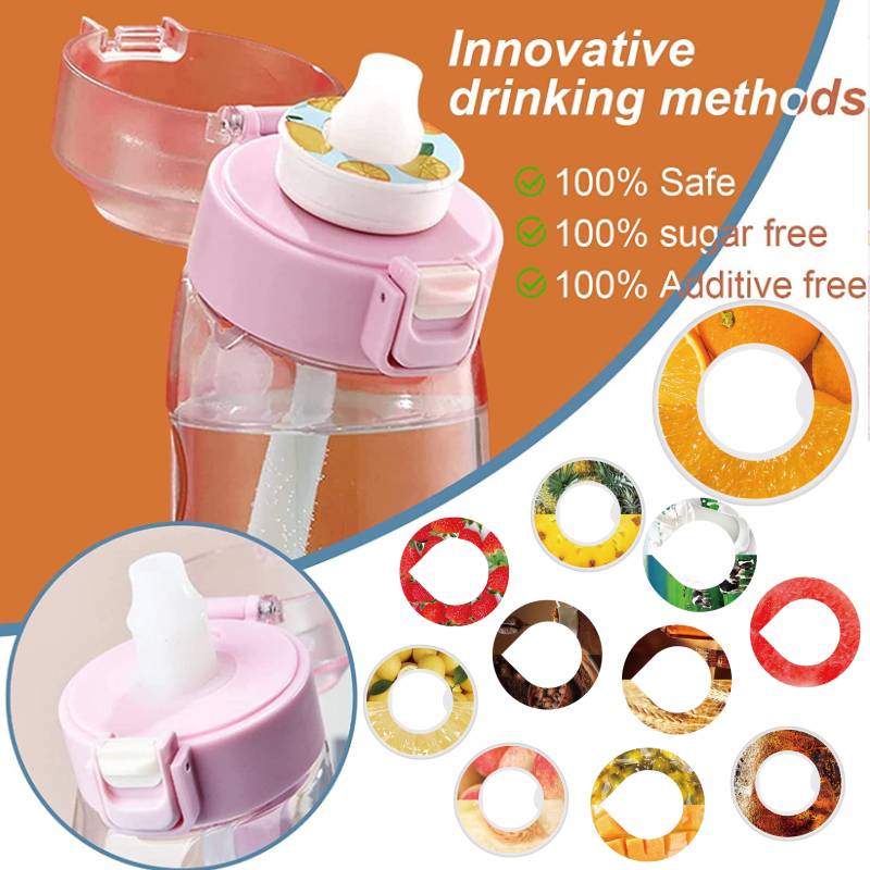 Creative Air Up Water Bottle Tritan Taste Pod Fruit Fragrance Flavor Peach Cola