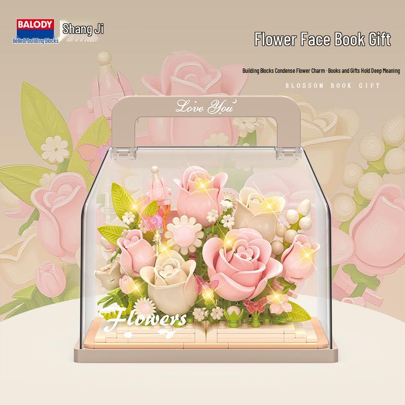 BeleDi Mini Brick Flower Ornament Building Toy Set for Kids Standard