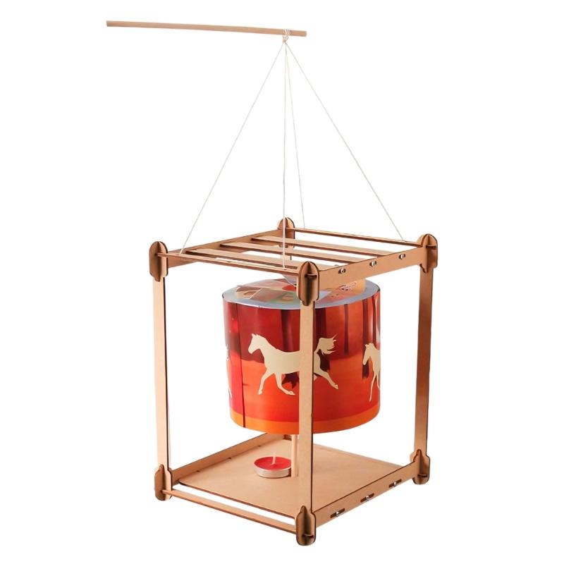 Образовательная Физическая Игрушка Деревянный Набор для Сборки Зоотропа DIY Для Детей Научный Эксперимент Практический Научный Проект Обучение 1