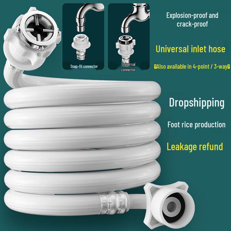 Anti-Detachment Extended Water Inlet Hose for Fully Automatic Washing Machine