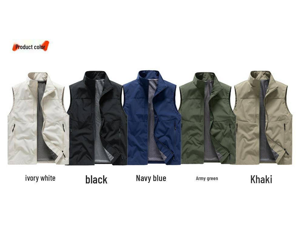 Men's Outdoor Quick-Drying Multi-Pocket Fishing & Mountaineering Vest - Waterproof & Sleeveless