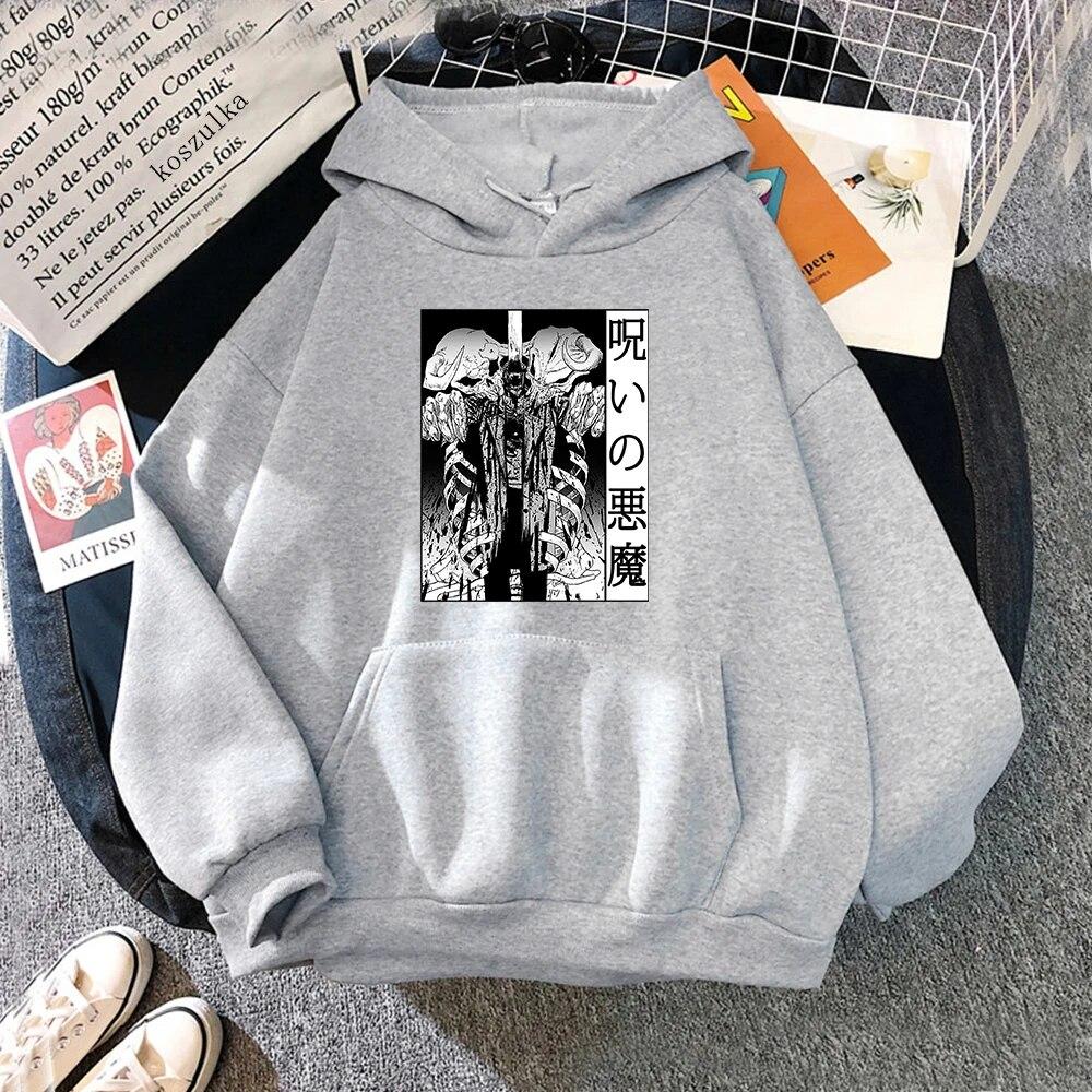 Felpe con cappuccio unisex Anime Chainsaw Felpa unisexga Diavolo della Maledizione Inverno 2022 Felpa unisex/da donna girocollo Primavera/Autunno Felpa con grafica Sudaderas