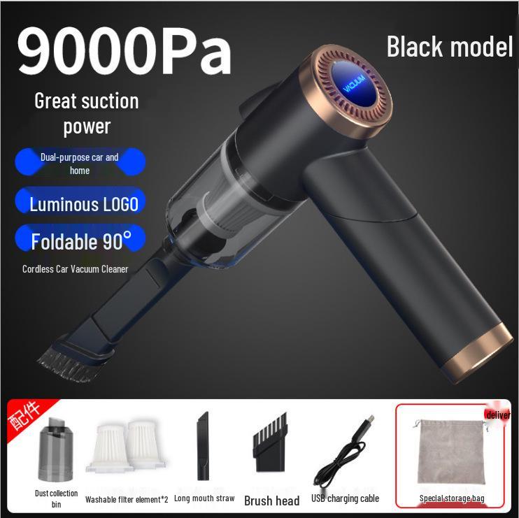 

2025 High-Power Wireless Mini Car & Home Vacuum Cleaner: Compact, Foldable, Strong Suction, Handheld Q8 TYPE-C Charging Port чорний