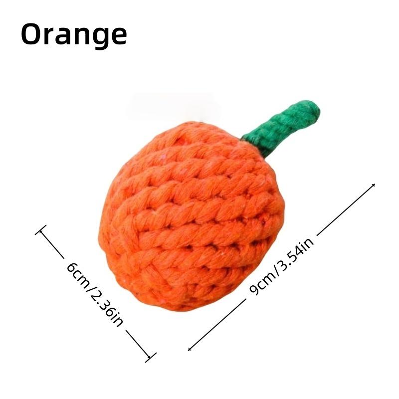 Handcrafted Pet Knot Toy for Dog and Cat Fruite Shape Dog Chew Toys Cotton Rope Toys for Indoor Dogs Cat Toys Dog Accessories
