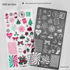 Christmas Series Snowflake Nail Art Transfer Tool - Printed Steel Plate with Transparent Film