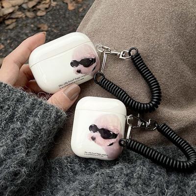 Roztomilý kreslený roztomilý pes s lanem a štěněcí pouzdro na sluchátka pro Apple Airpods Pro 2 2. a 1 3. Bezdrátová Bluetooth sluchátka s nabíjecím boxem