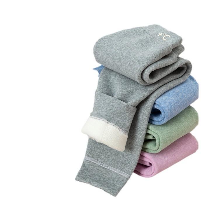 Kids' Plus Velvet Thick Base Layer Pants - Warm Pants for Middle & Primary School Students (Autumn/Winter)