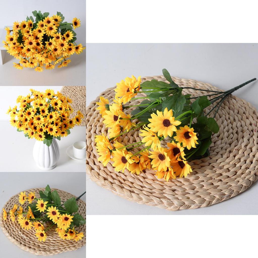 Helianthus Annuus Artificial Flower Display With Reinforced Construction For Wedding Outdoor And Home Use