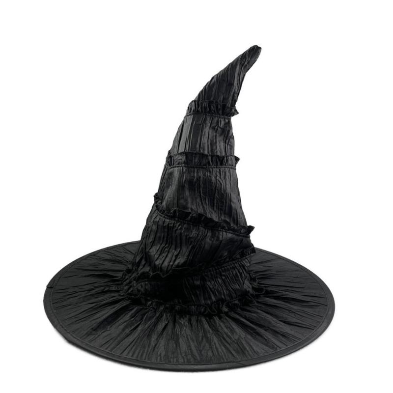 

Halloween Decorations Crinkled Witch Hat Halloween for Parties Decors Supplies 1