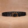 Womens Genuine Leather Belt With Pin Buckle Adjustable Waistband Jeans Trousers Classic Black Brown Office Casual Wear