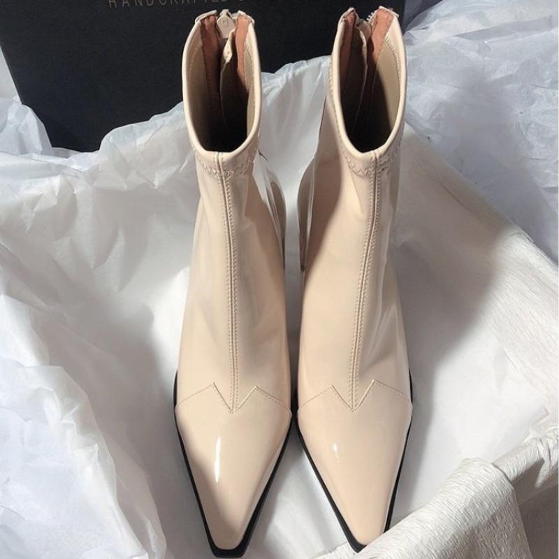 Fashion Sexy Women High Heels Ankle Boots Fashion Chunky Shoes Dress Party Elegant 2025 Winter Fashion Boots New Brand Pumps Botas Mujer
