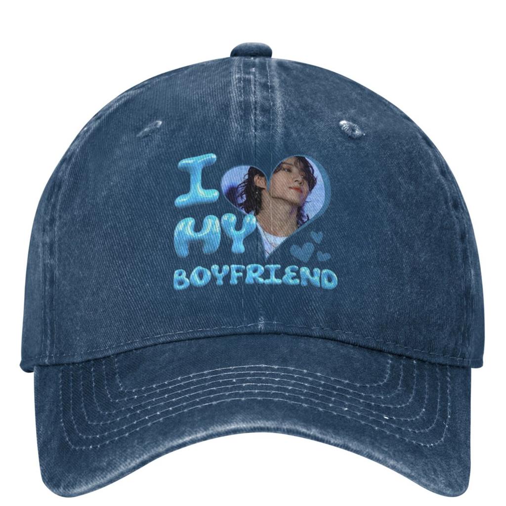 I Love My Boyfriend Jungkooks Baseball Cap Y2k Cool Couple Women Trucker Hat Sunshade Kpop Rock Snapback Cap Gift