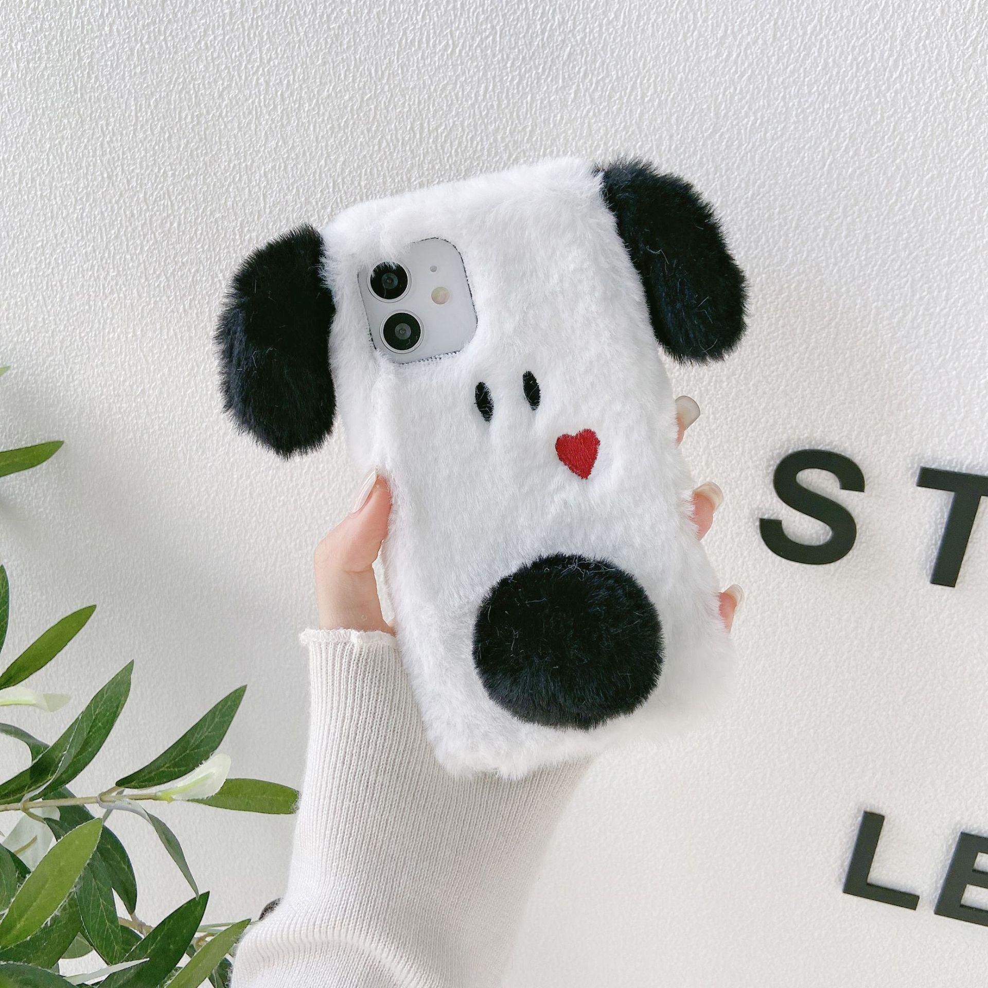 

Cartoon Plush for Apple 16 Phone Case Autumn/Winter IPhone 15 Warmth 14 Girls 13 Cute For iPhone 17PROMAX