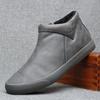 Mens Winter Boots Shoes for Men Fashion Boots Simple Style Warm Plush Leather Casual Shoes Man High Tops Ankle Boots