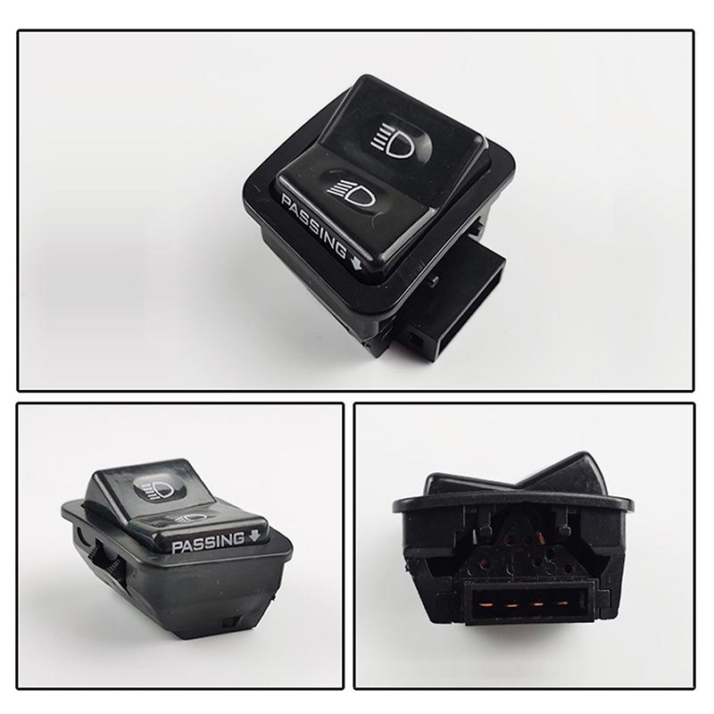 4PCS Universal Electric Motorcycle Accessories Headlight Horn High/Low Beam Dimmer Turn Signals Five Switches And Buttons