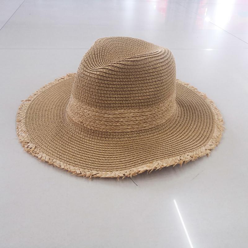 Summer Women's Sun Hat Men Wide Side Jazz Cap Tassel Fashion Floppy Foldable Ladies Straw Beach Hat Seaside Holiday
