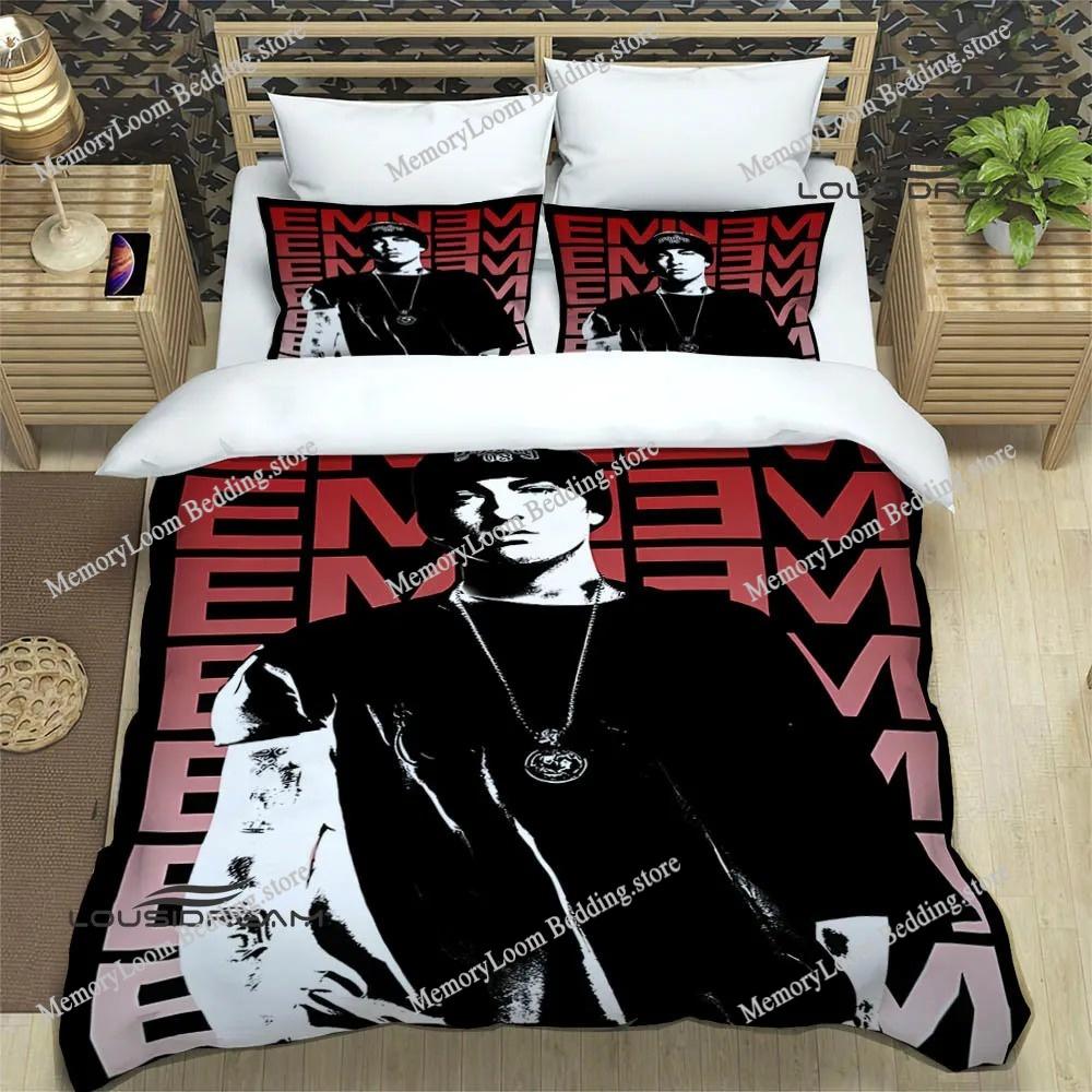 New Cozy Eminem Bedding Set Single/Twin/Full/Queen/King Size Adult Kid Bedroom Soft-Touch Duvet Cover 3D Print Bed Sheet Set