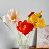 Large Flocked Poppy Artificial Flower Floor Ornament for Living Room or Wedding Décor