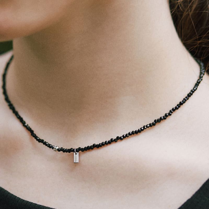 

by hyeres Pumpkin beads necklace (Black) BH7N4A720WB450 single type